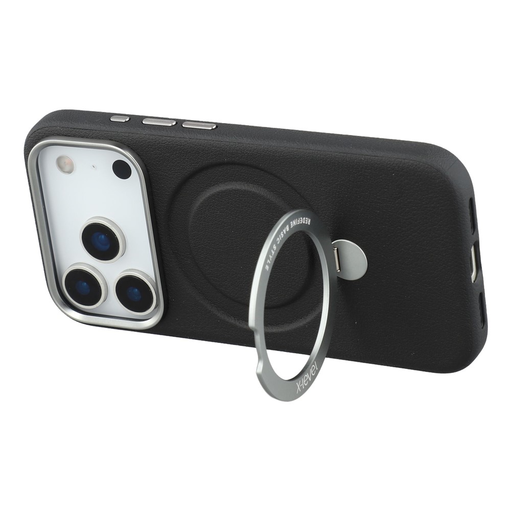 iPhone 17 Pro - X-LEVEL Kickstand Magnetic Case Black — estuche (foto 4 de 6)
