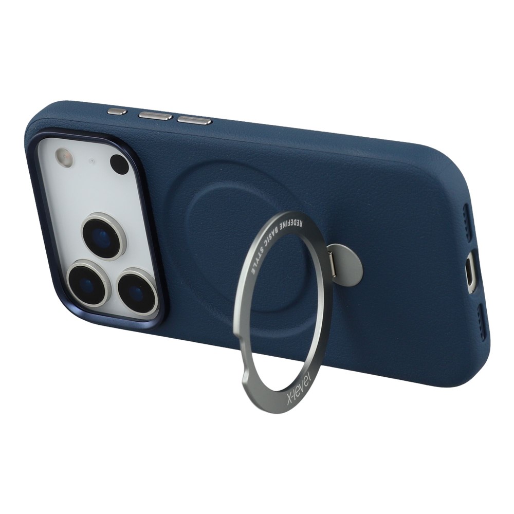 iPhone 17 Pro Max - X-LEVEL Kickstand Magnetic Case Blue — estuche (foto 4 de 6)