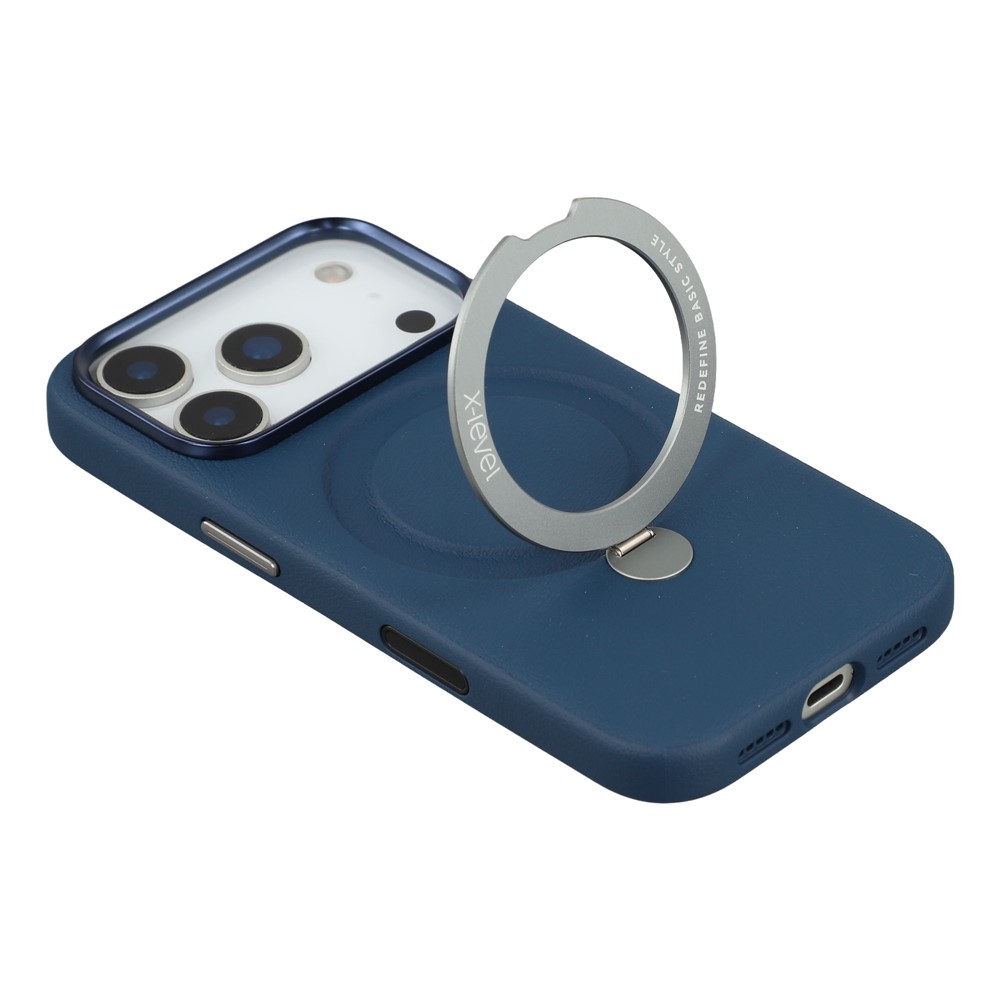 iPhone 17 Pro Max - X-LEVEL Kickstand Magnetic Case Blue — estuche (foto 5 de 6)