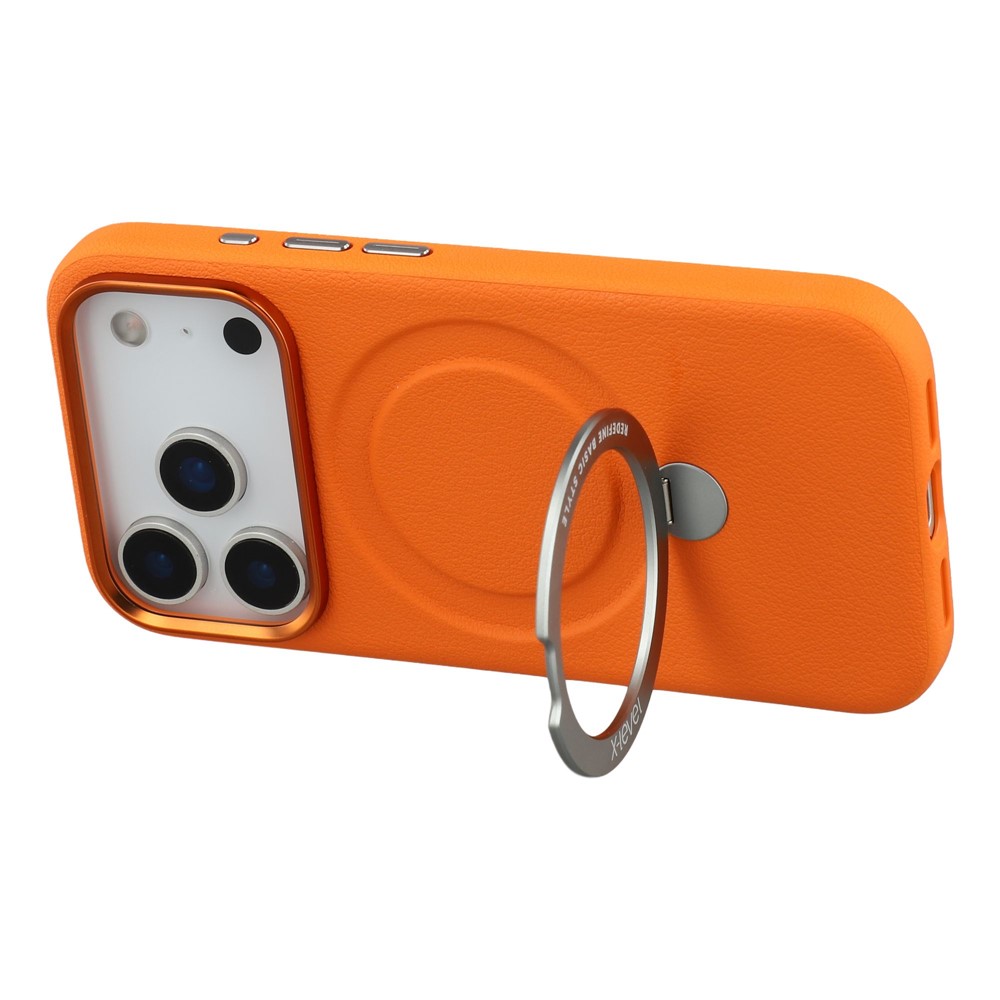 iPhone 17 Pro Max - X-LEVEL Kickstand Magnetic Case Orange — estuche (foto 4 de 6)