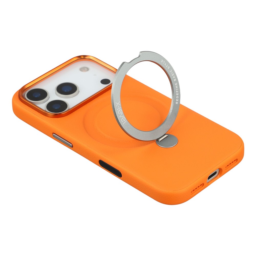 iPhone 17 Pro Max - X-LEVEL Kickstand Magnetic Case Orange — estuche (foto 5 de 6)