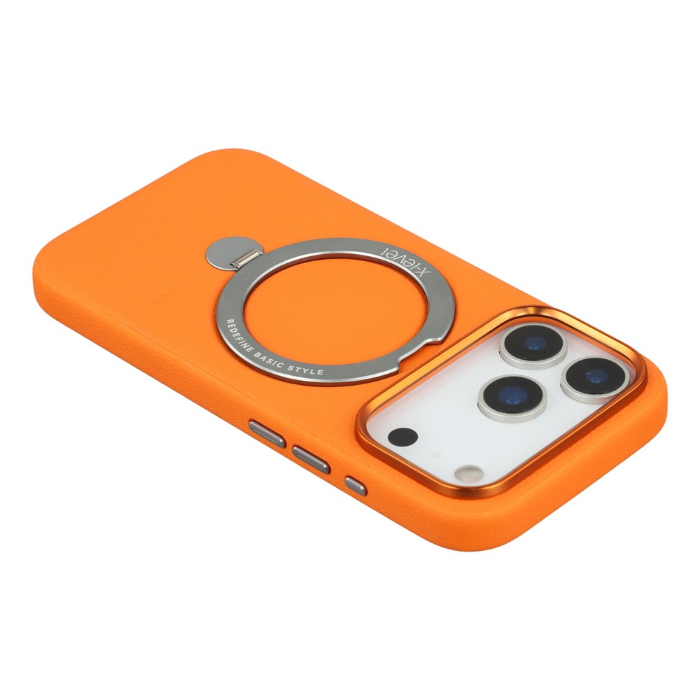 iPhone 17 Pro Max - X-LEVEL Kickstand Magnetic Case Orange — estuche (foto 6 de 6)