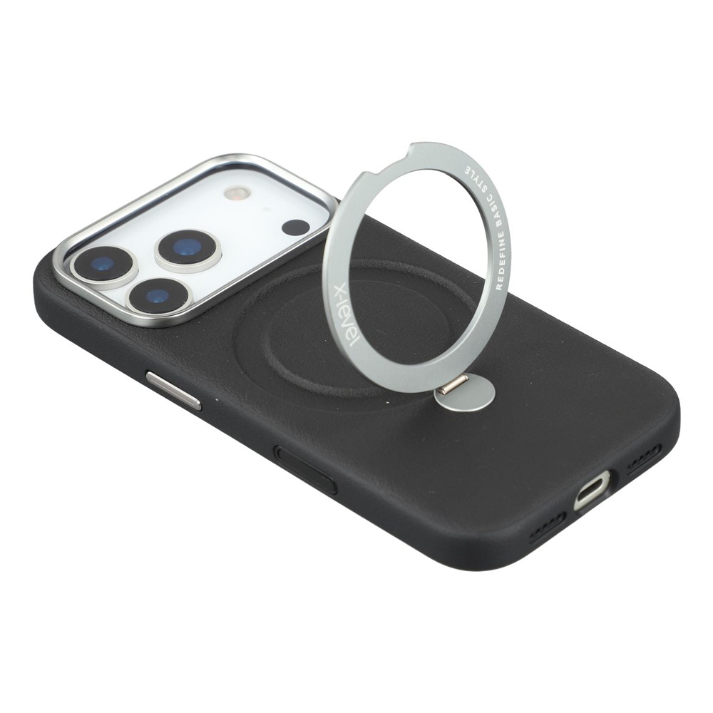 iPhone 17 Pro Max - X-LEVEL Kickstand Magnetic Case Black — estuche (foto 5 de 6)