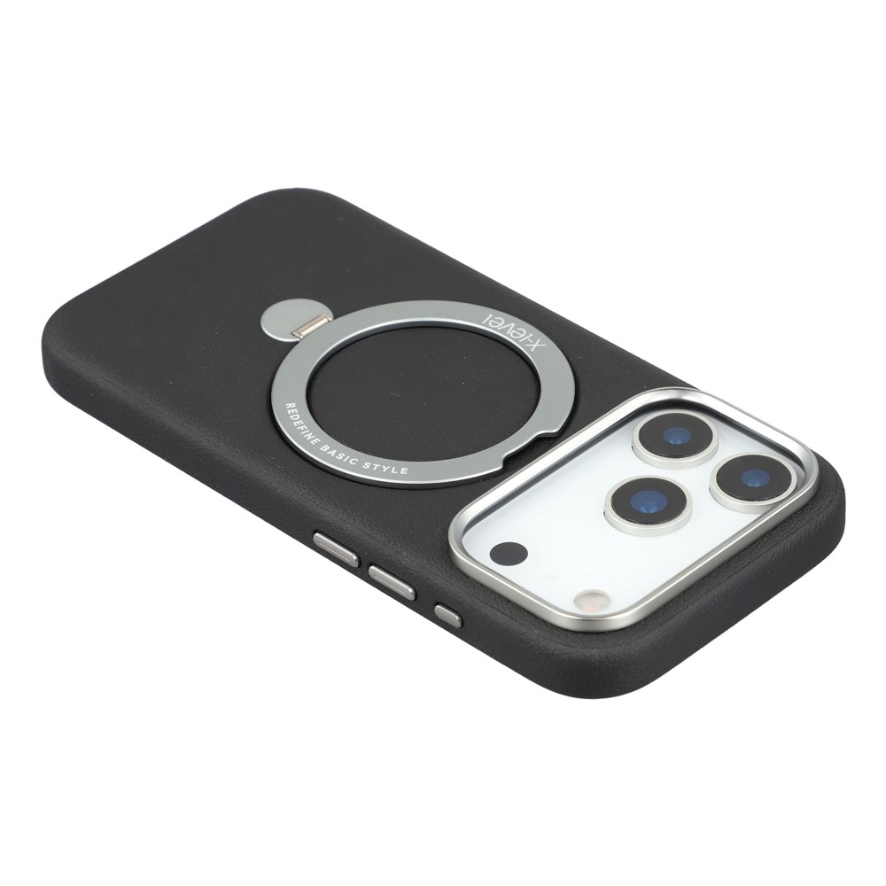 iPhone 17 Pro Max - X-LEVEL Kickstand Magnetic Case Black — estuche (foto 6 de 6)