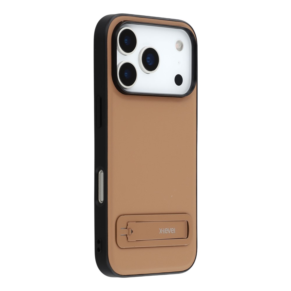 iPhone 17 Pro Max - X-LEVEL Leather Coated Brown — estuche