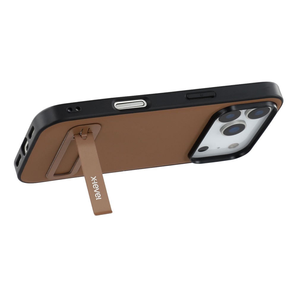 iPhone 17 Pro Max - X-LEVEL Leather Coated Brown — estuche (foto 4 de 6)