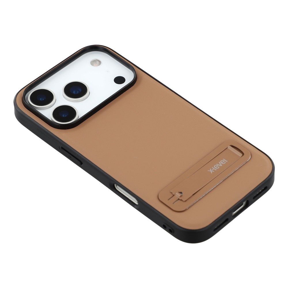 iPhone 17 Pro Max - X-LEVEL Leather Coated Brown — estuche (foto 5 de 6)