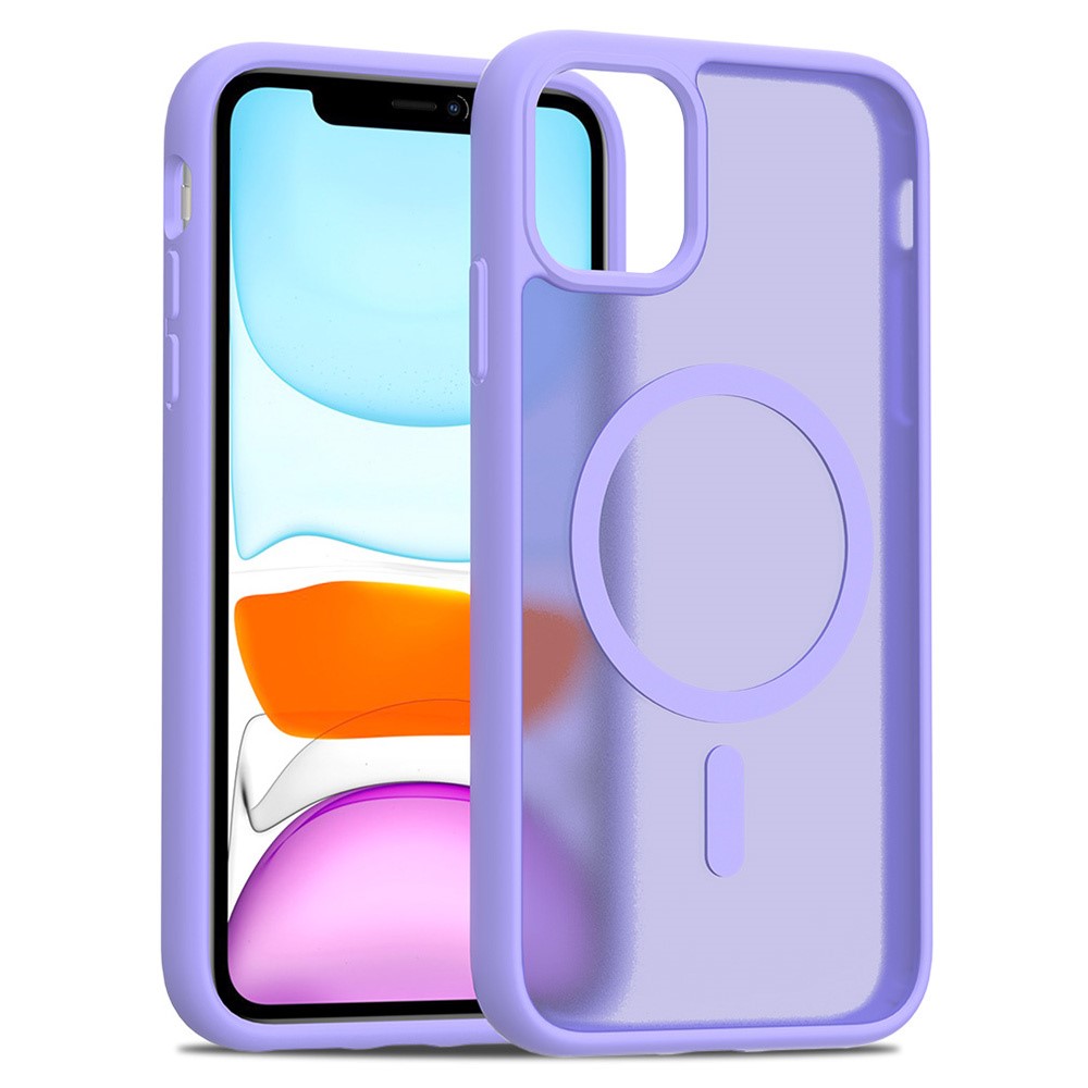 iPhone 11 - TPU Acrylic With MagSafe Purple — estuche