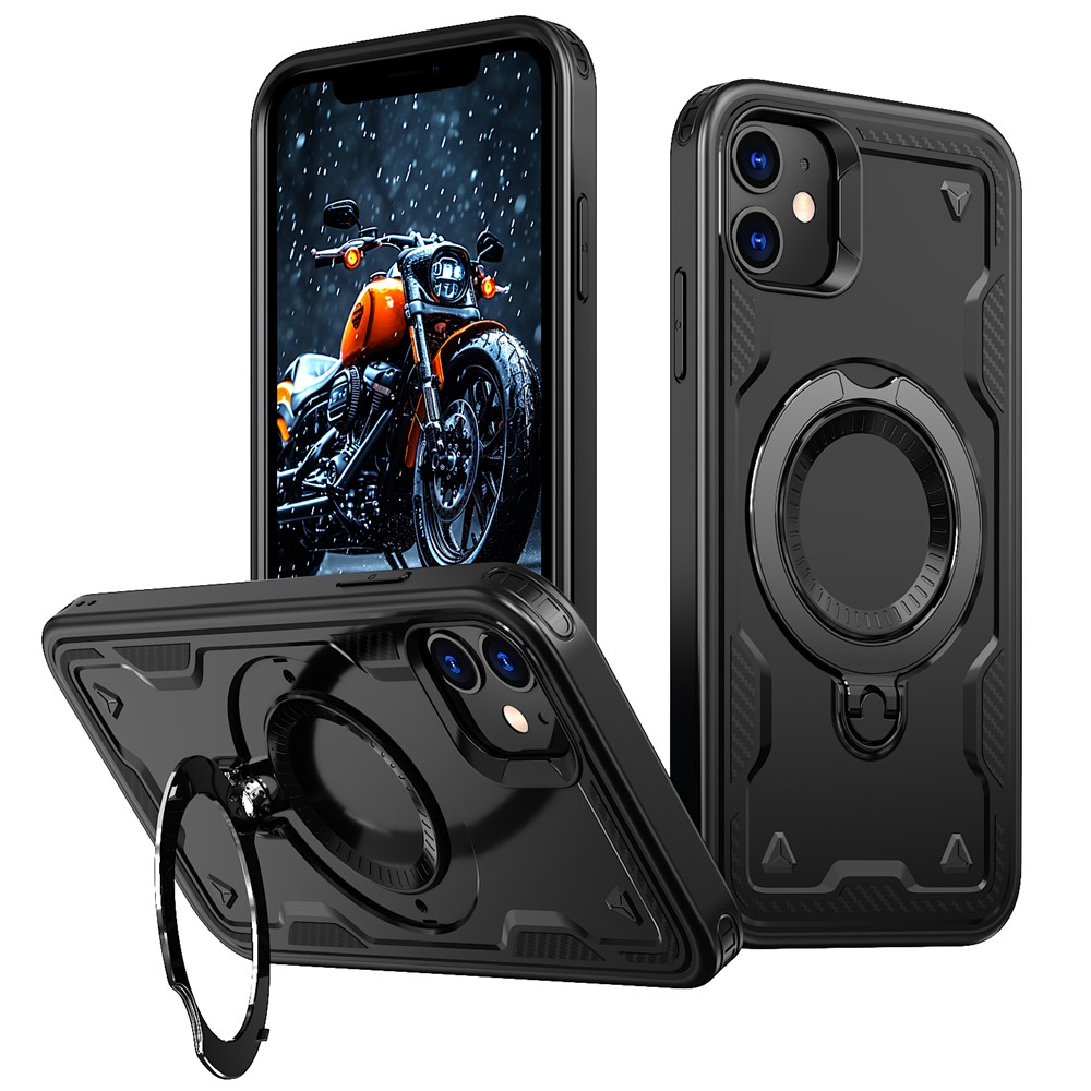 iPhone 11 - Protection Military Kickstand Black — estuche