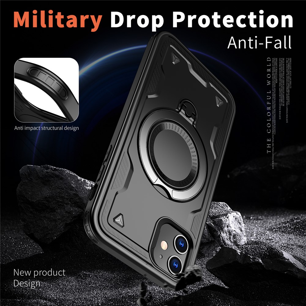 iPhone 11 - Protection Military Kickstand Black — estuche (foto 3 de 6)