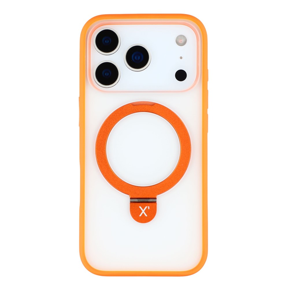 iPhone 17 Pro Max - X-LEVEL Metal Kickstand Orange — estuche (foto 3 de 7)