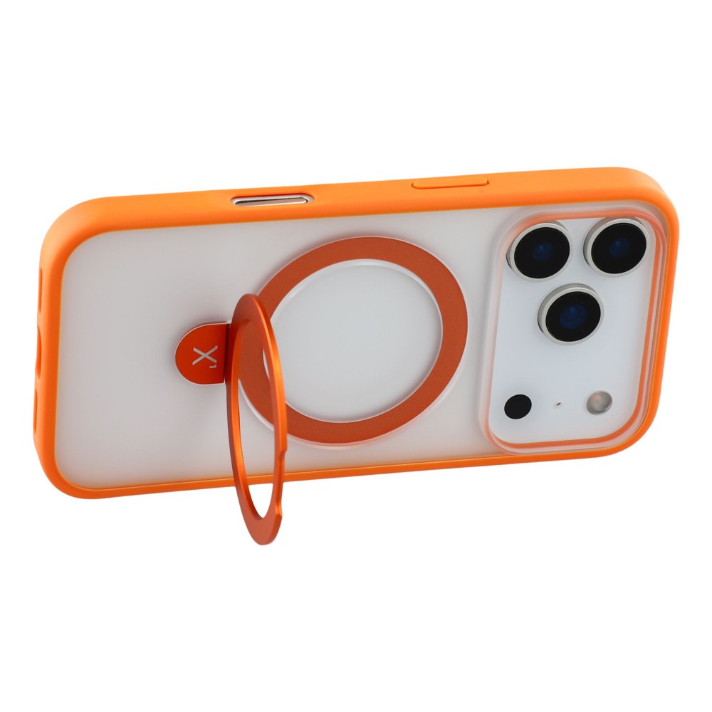 iPhone 17 Pro Max - X-LEVEL Metal Kickstand Orange — estuche (foto 5 de 7)