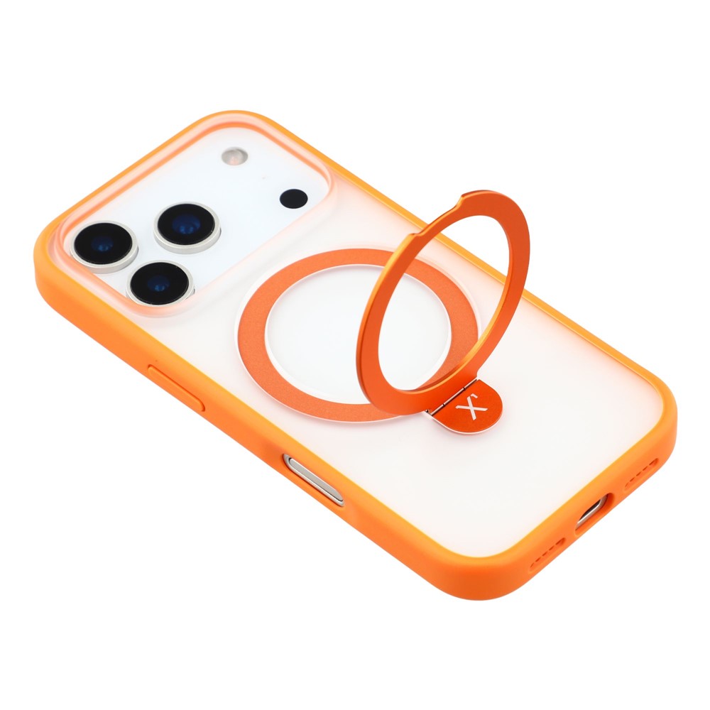 iPhone 17 Pro Max - X-LEVEL Metal Kickstand Orange — estuche (foto 6 de 7)