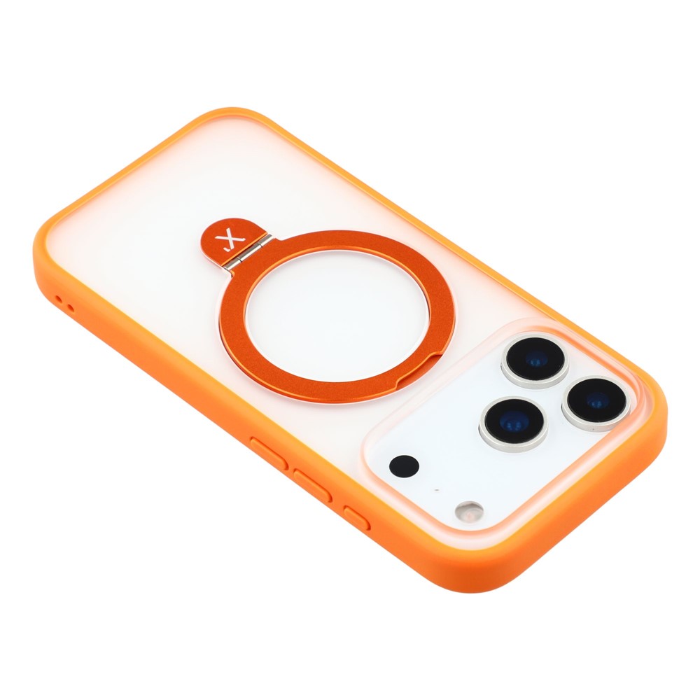 iPhone 17 Pro Max - X-LEVEL Metal Kickstand Orange — estuche (foto 7 de 7)