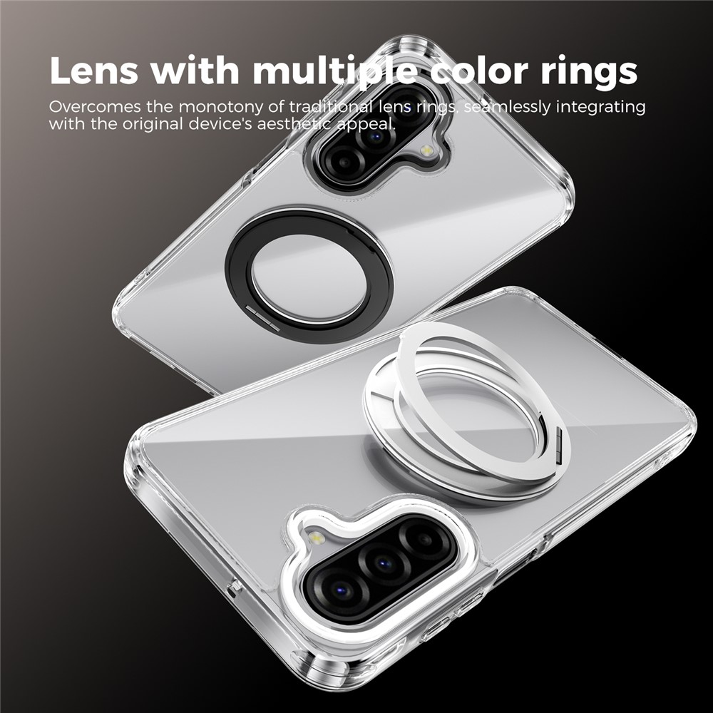 Samsung Galaxy A17 - ABEEL Magnetic Rotating Shockproof Silver — estuche (foto 10 de 11)