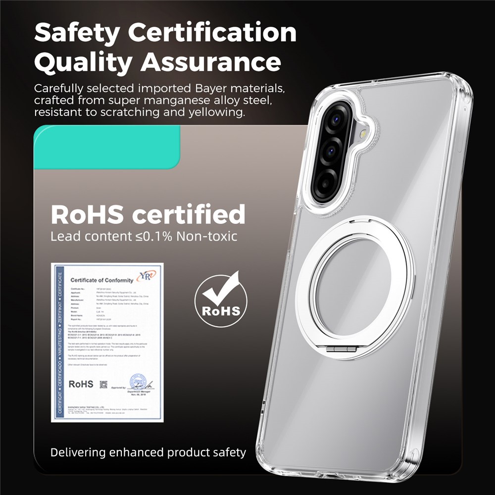 Samsung Galaxy A17 - ABEEL Magnetic Rotating Shockproof Silver — estuche (foto 3 de 11)