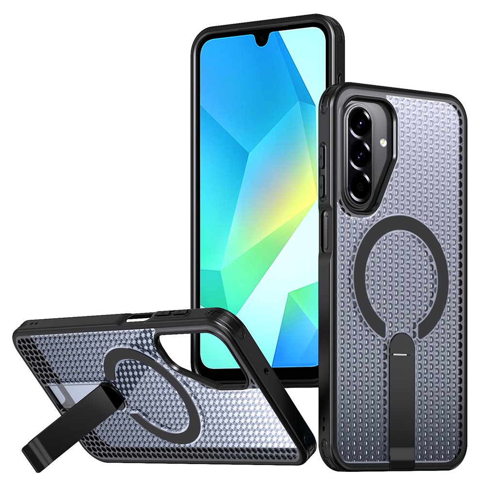 Samsung Galaxy A17 - Magnetic Kickstand Grid Black — estuche