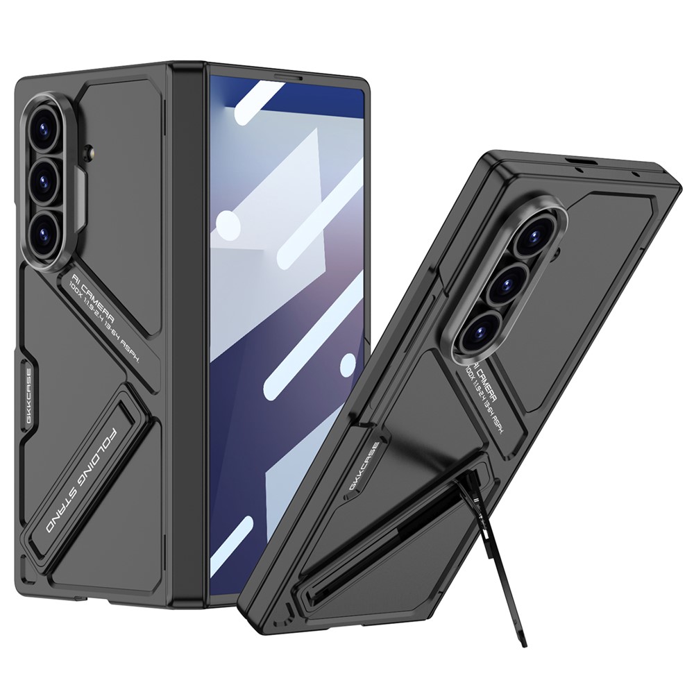 Samsung Galaxy Z Fold 7 - GKK Kickstand With Tempered Glass Black — estuche