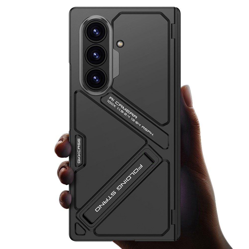 Samsung Galaxy Z Fold 7 - GKK Kickstand With Tempered Glass Black — estuche (foto 2 de 9)