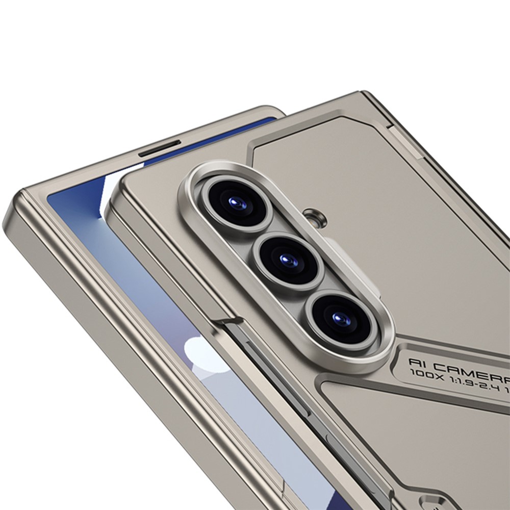 Samsung Galaxy Z Fold 7 - GKK Kickstand With Tempered Glass Black — estuche (foto 6 de 9)