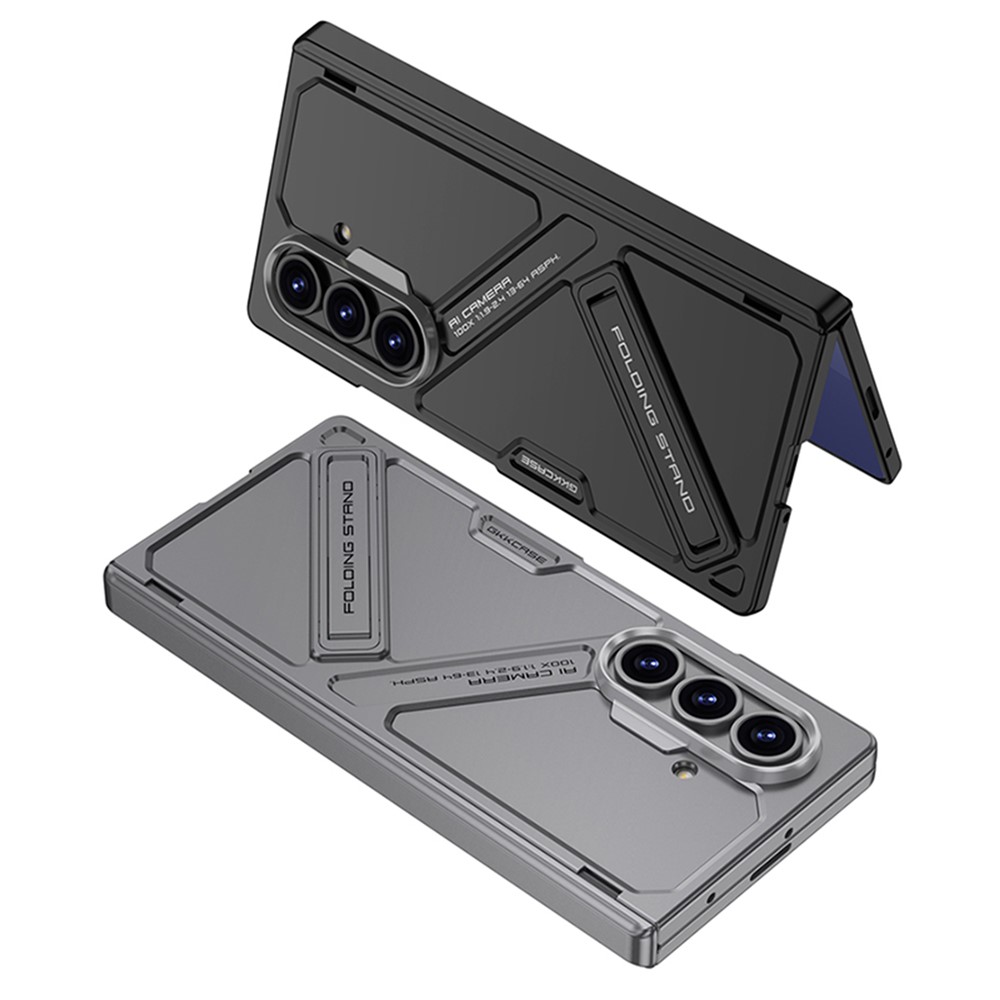 Samsung Galaxy Z Fold 7 - GKK Kickstand With Tempered Glass Black — estuche (foto 8 de 9)