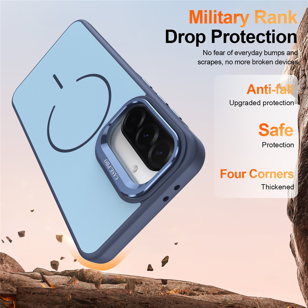 Samsung Galaxy A57 - Skin Touch Magnetic Kickstand Blue — estuche (foto 3 de 7)