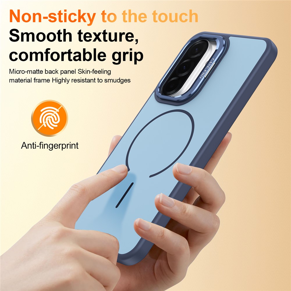 Samsung Galaxy A57 - Skin Touch Magnetic Kickstand Blue — estuche (foto 7 de 7)