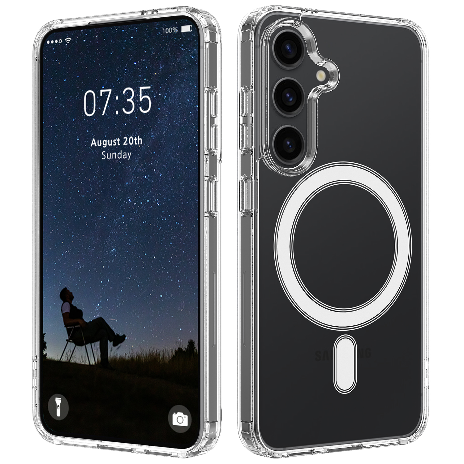 Samsung Galaxy A57 - Magnetic TPU Acrylic Clear — estuche