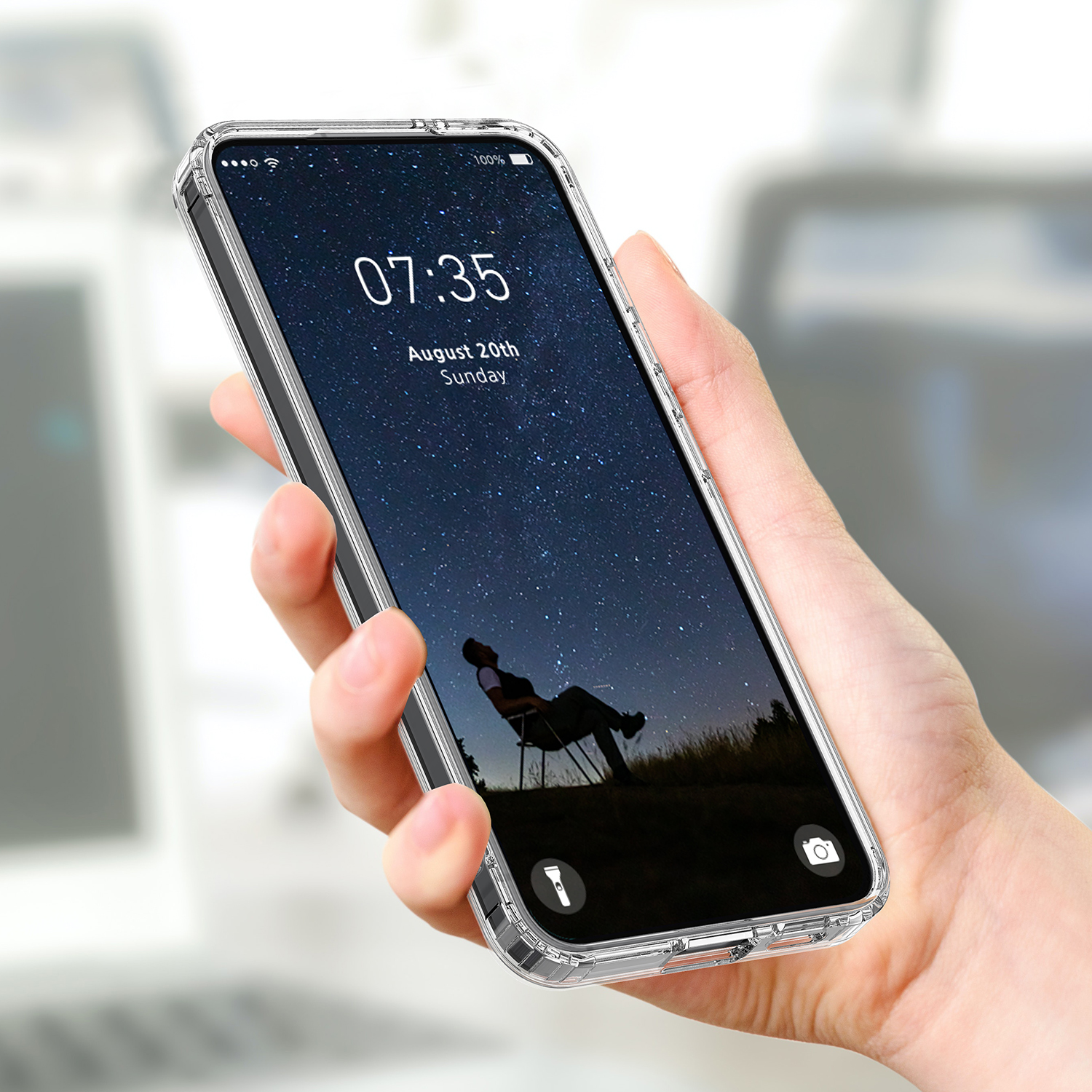 Samsung Galaxy A57 - Magnetic TPU Acrylic Clear — estuche (foto 5 de 7)