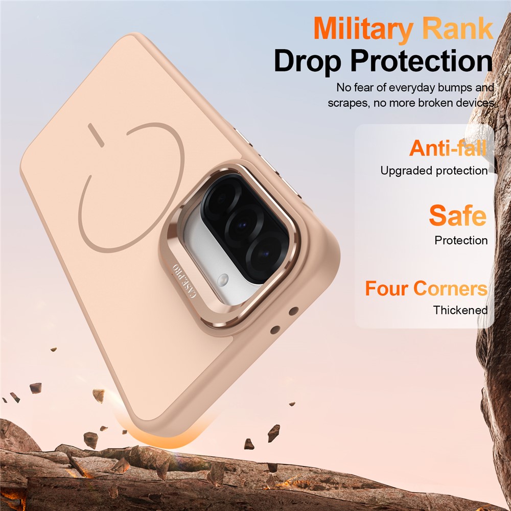 Samsung Galaxy A57 - Skin Touch Magnetic Kickstand Desert Gold — estuche (foto 3 de 7)