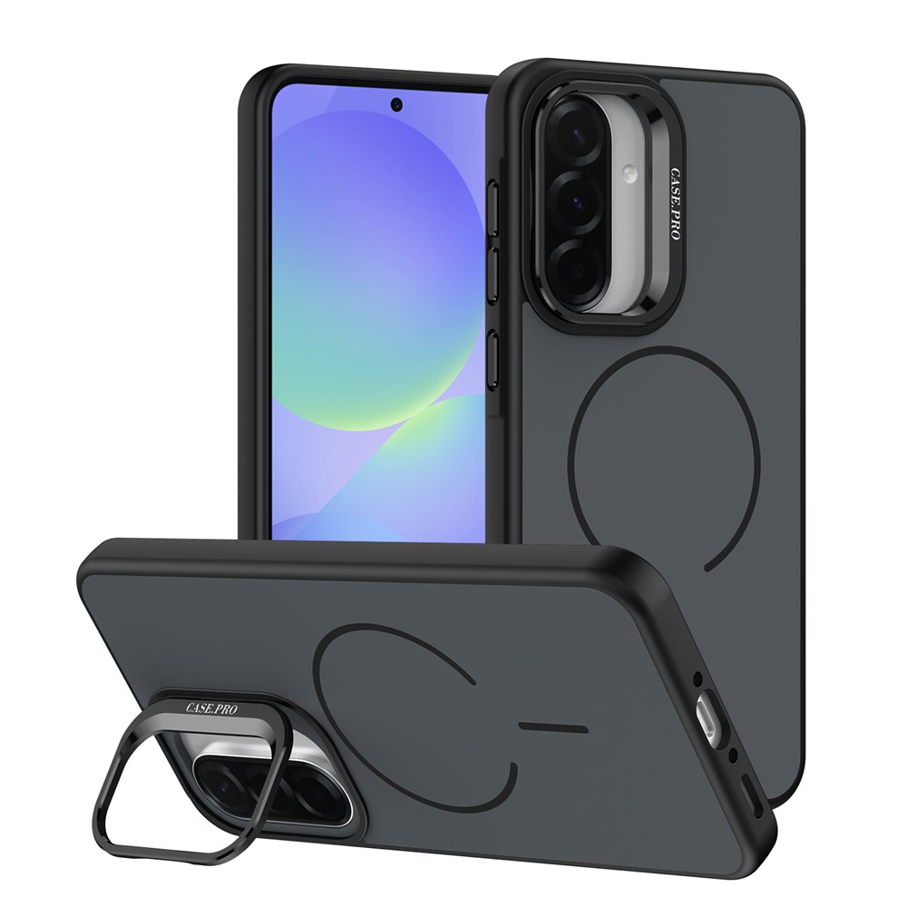 Samsung Galaxy A57 - Skin Touch Magnetic Kickstand Black — estuche