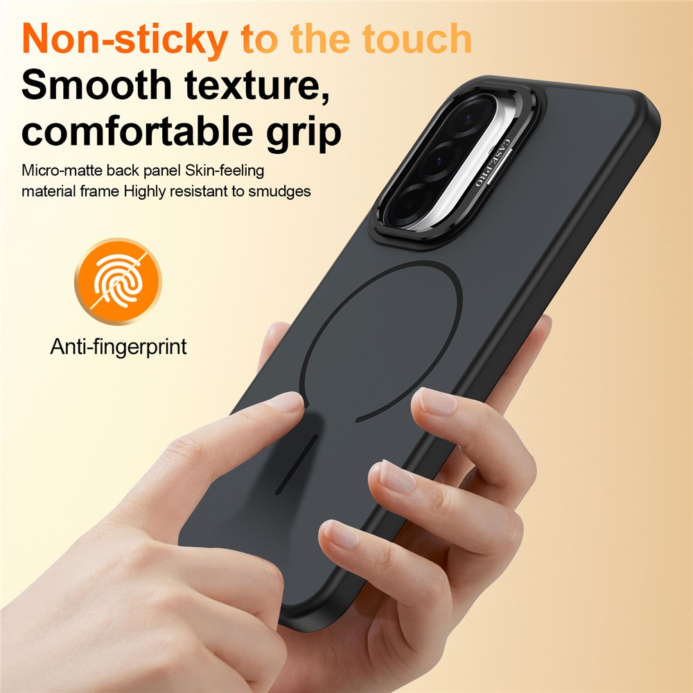 Samsung Galaxy A57 - Skin Touch Magnetic Kickstand Black — estuche (foto 7 de 7)