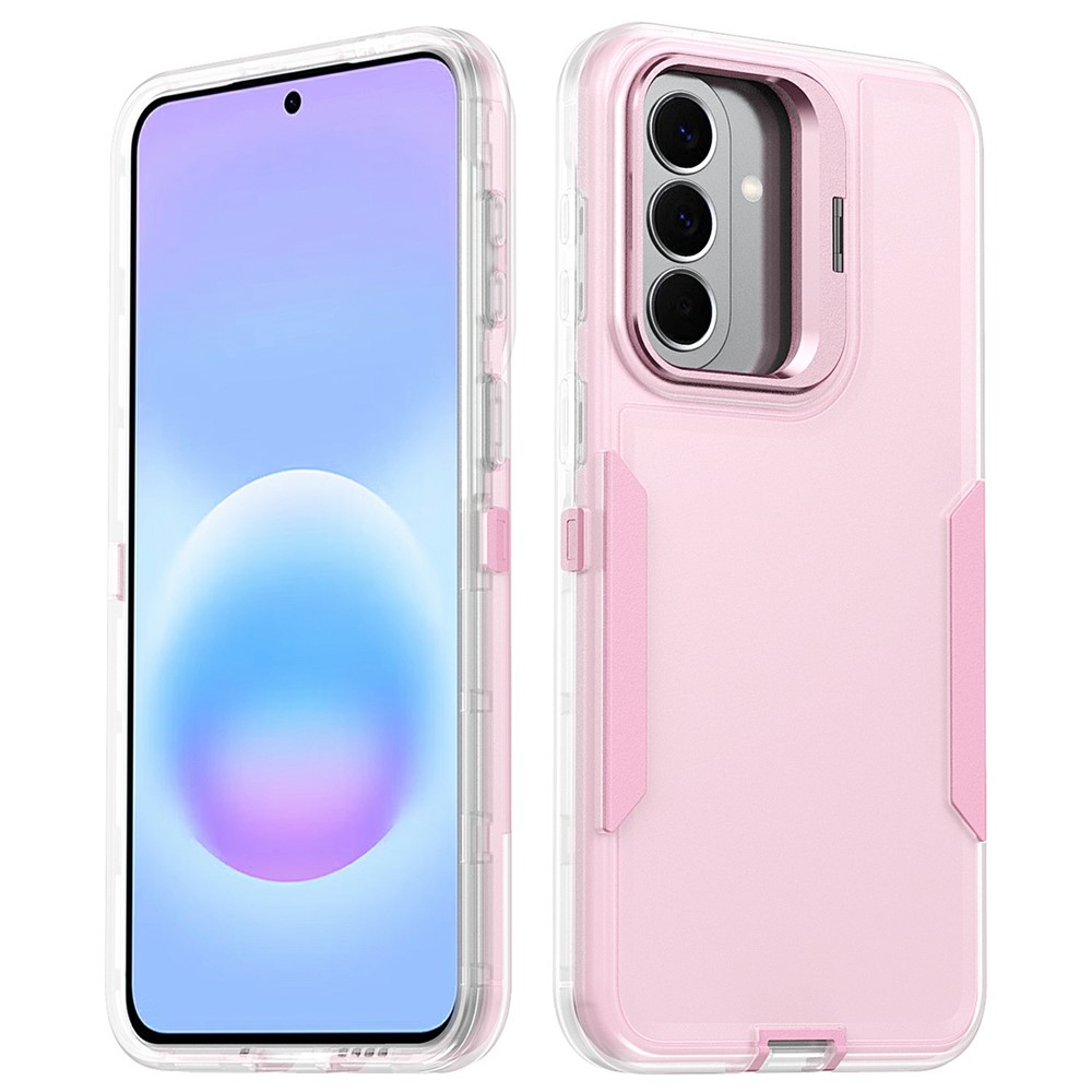 Samsung Galaxy A57 - TPU Hybrid Kickstand Transparent Pink — estuche