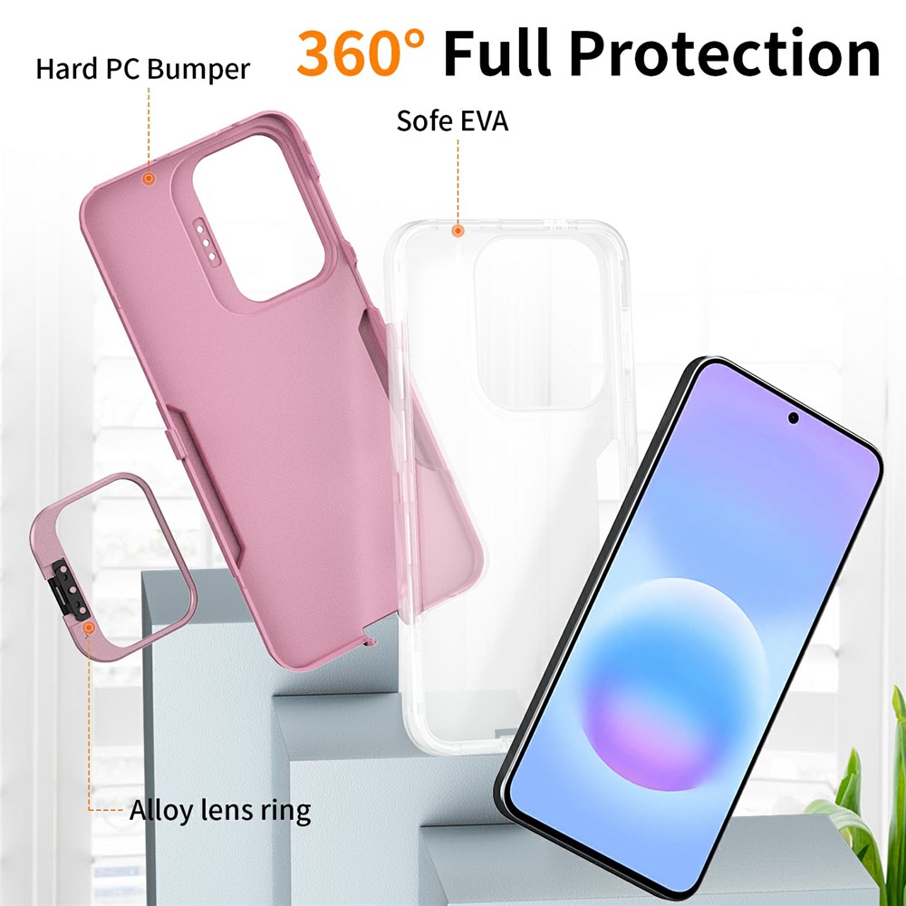 Samsung Galaxy A57 - TPU Hybrid Kickstand Transparent Pink — estuche (foto 4 de 9)