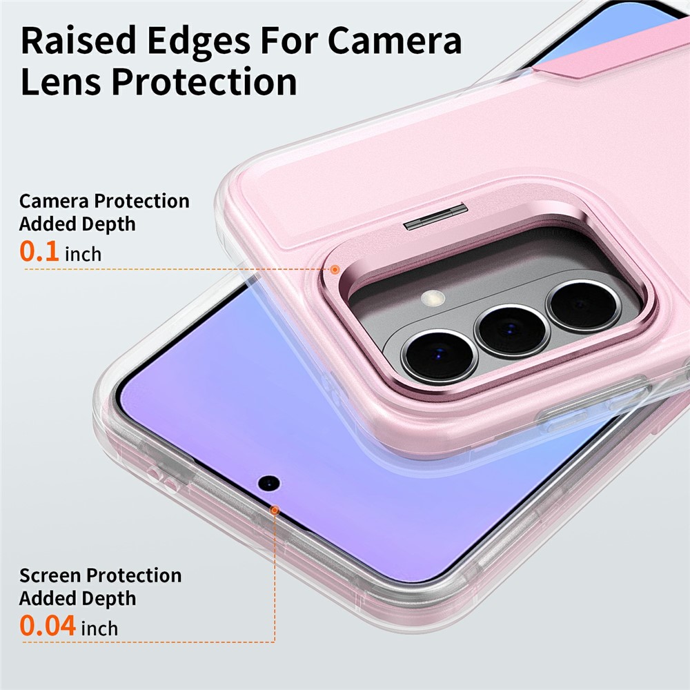 Samsung Galaxy A57 - TPU Hybrid Kickstand Transparent Pink — estuche (foto 5 de 9)