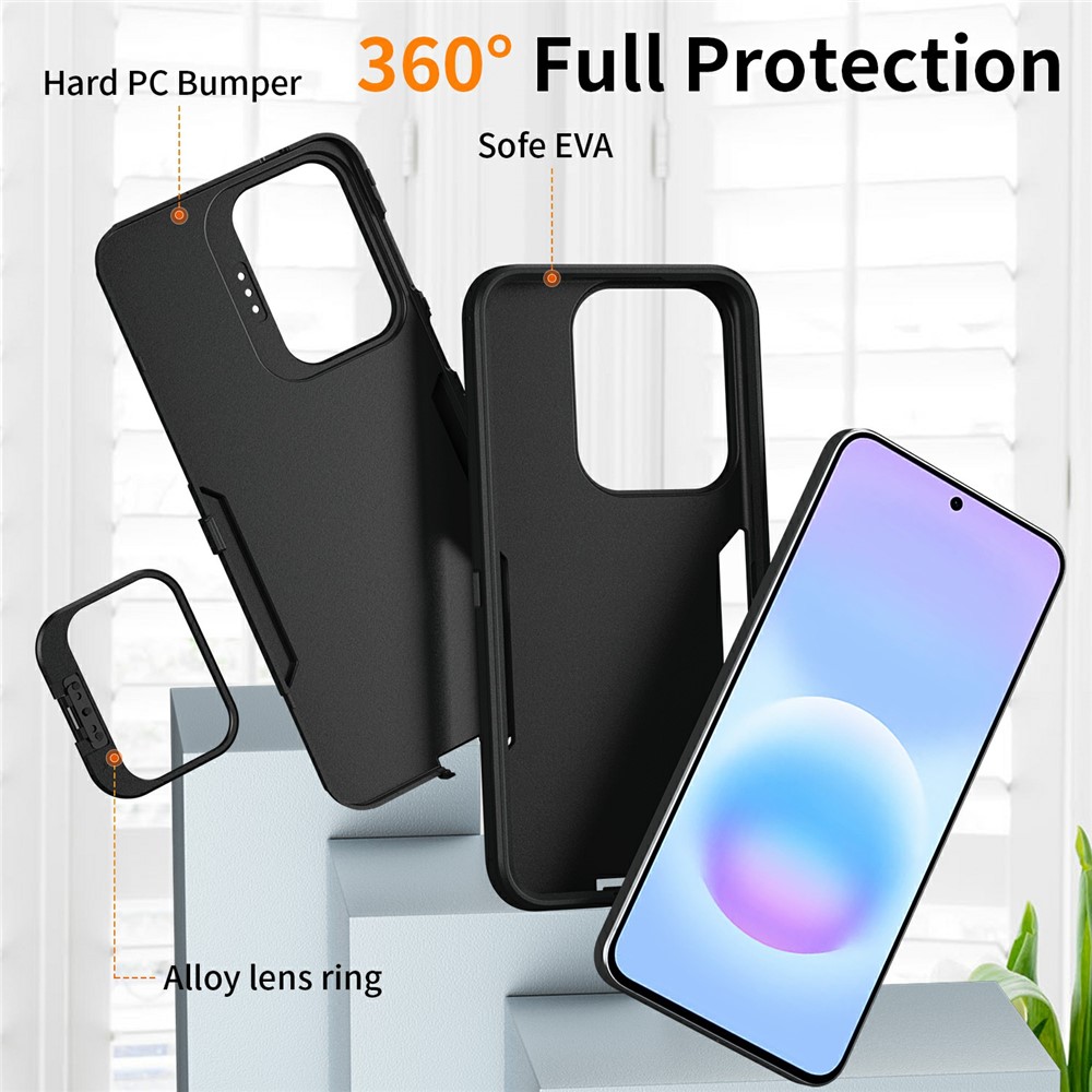 Samsung Galaxy A57 - TPU Hybrid Kickstand Black — estuche (foto 4 de 9)