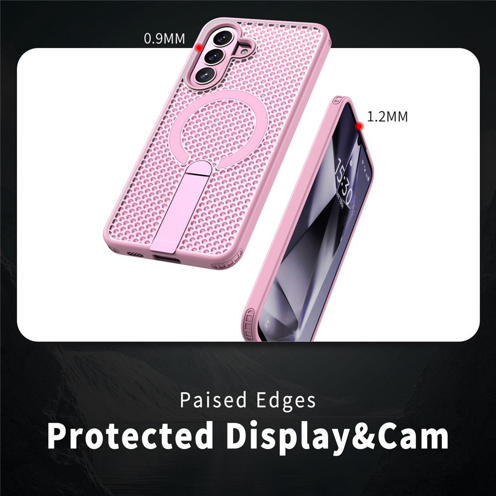 Samsung Galaxy A57 - Kickstand Grid Texture Pink — estuche (foto 4 de 7)