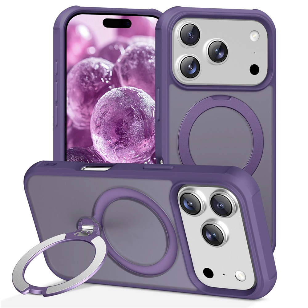 iPhone 17 Pro Max - Hard Case With Ring Magnetic Purple
