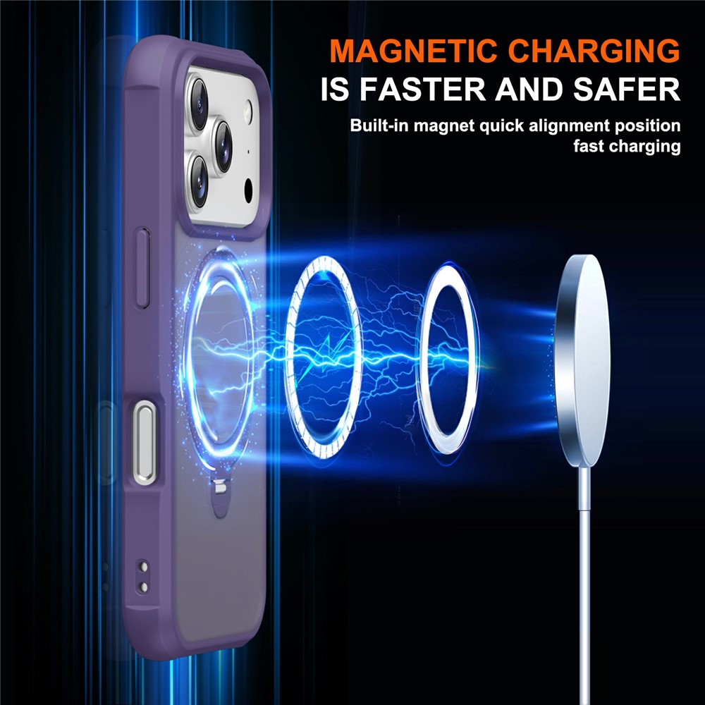 iPhone 17 Pro Max - Hard Case With Ring Magnetic Purple — estuche (foto 2 de 7)