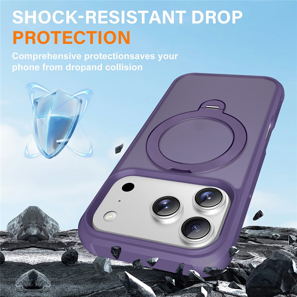 iPhone 17 Pro Max - Hard Case With Ring Magnetic Purple — estuche (foto 3 de 7)