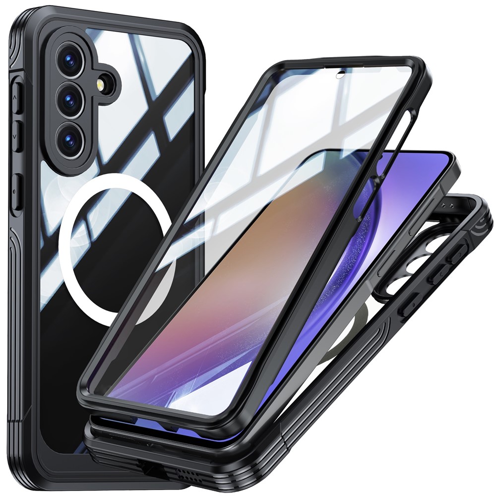 Samsung Galaxy A57 - Magnetic Case With Tempered Glass Black