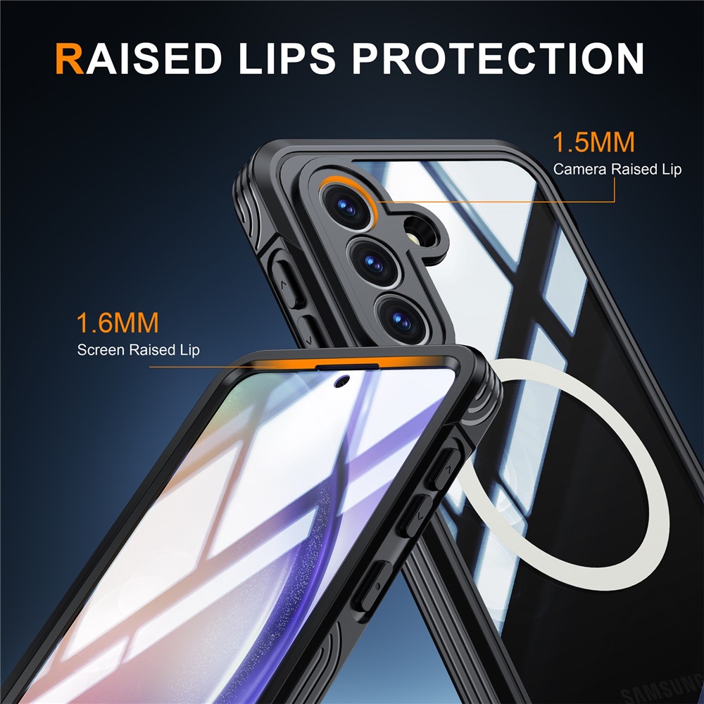 Samsung Galaxy A57 - Magnetic Case With Tempered Glass Black — estuche (foto 2 de 7)