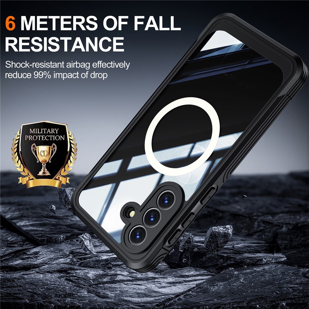 Samsung Galaxy A57 - Magnetic Case With Tempered Glass Black — estuche (foto 3 de 7)