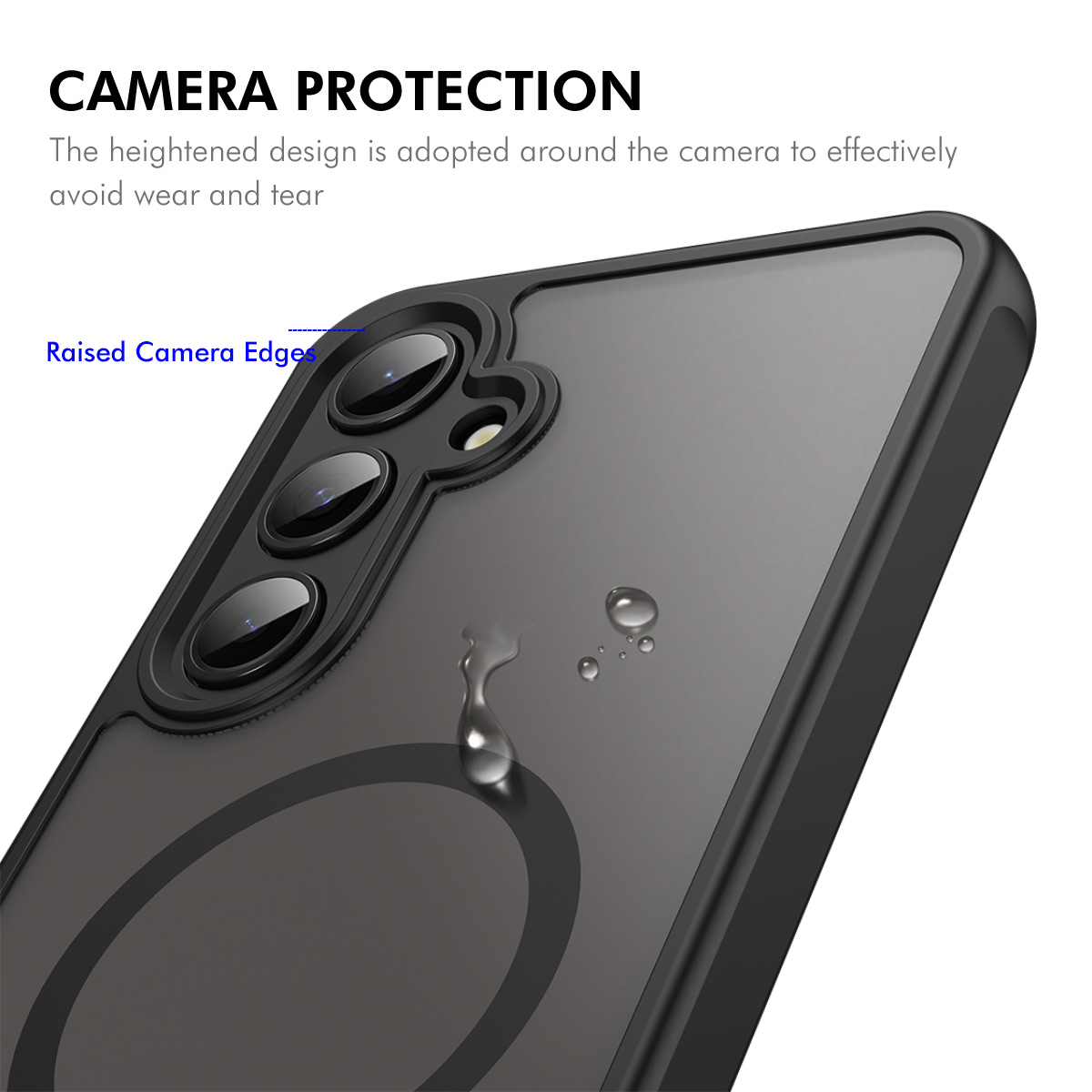 Samsung Galaxy A57 - ENKAY Magnetic Matte With Tempered Glass Black — estuche (foto 4 de 8)