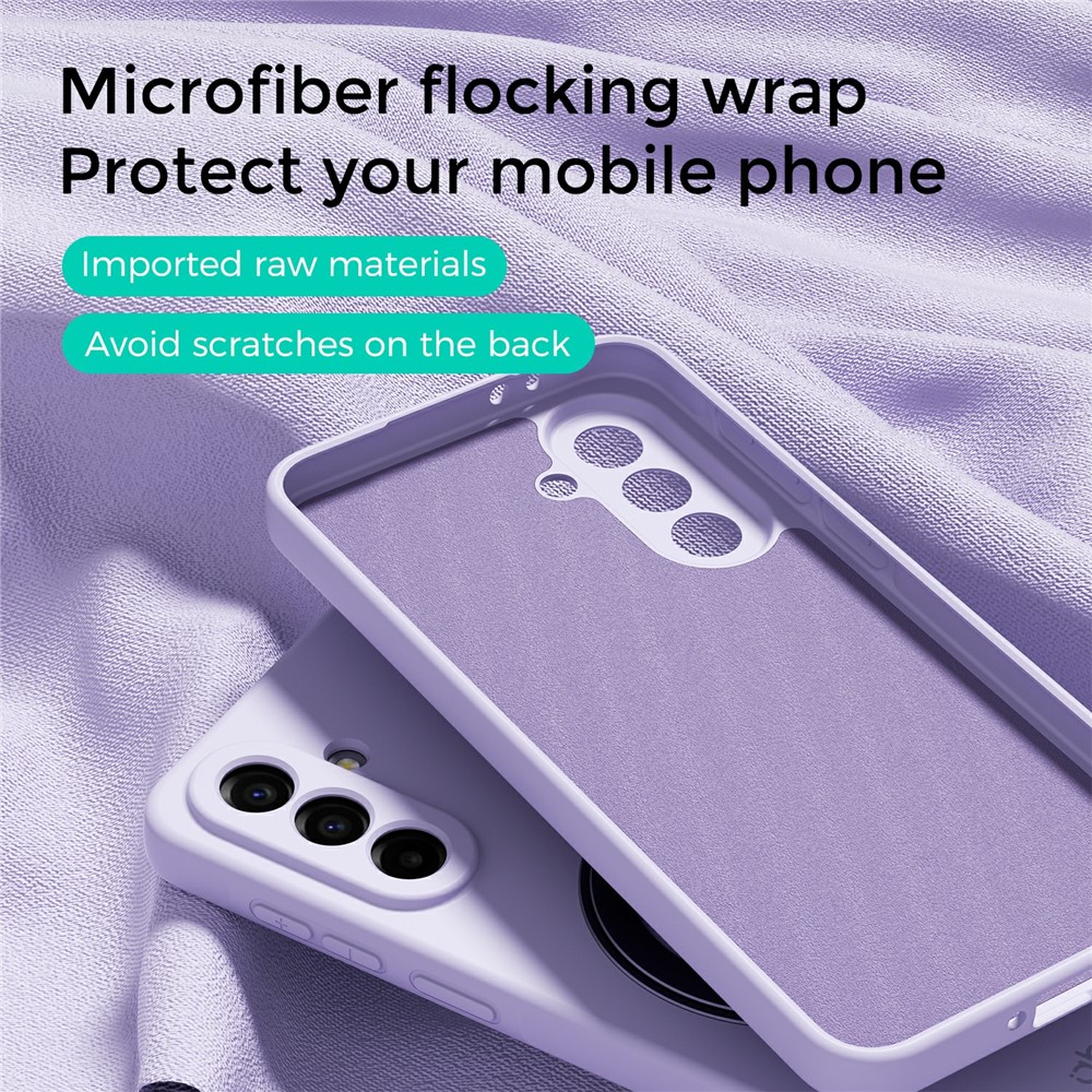 Samsung Galaxy A57 - ABEEL Kickstand Liquid Silicone Black — estuche (foto 3 de 7)