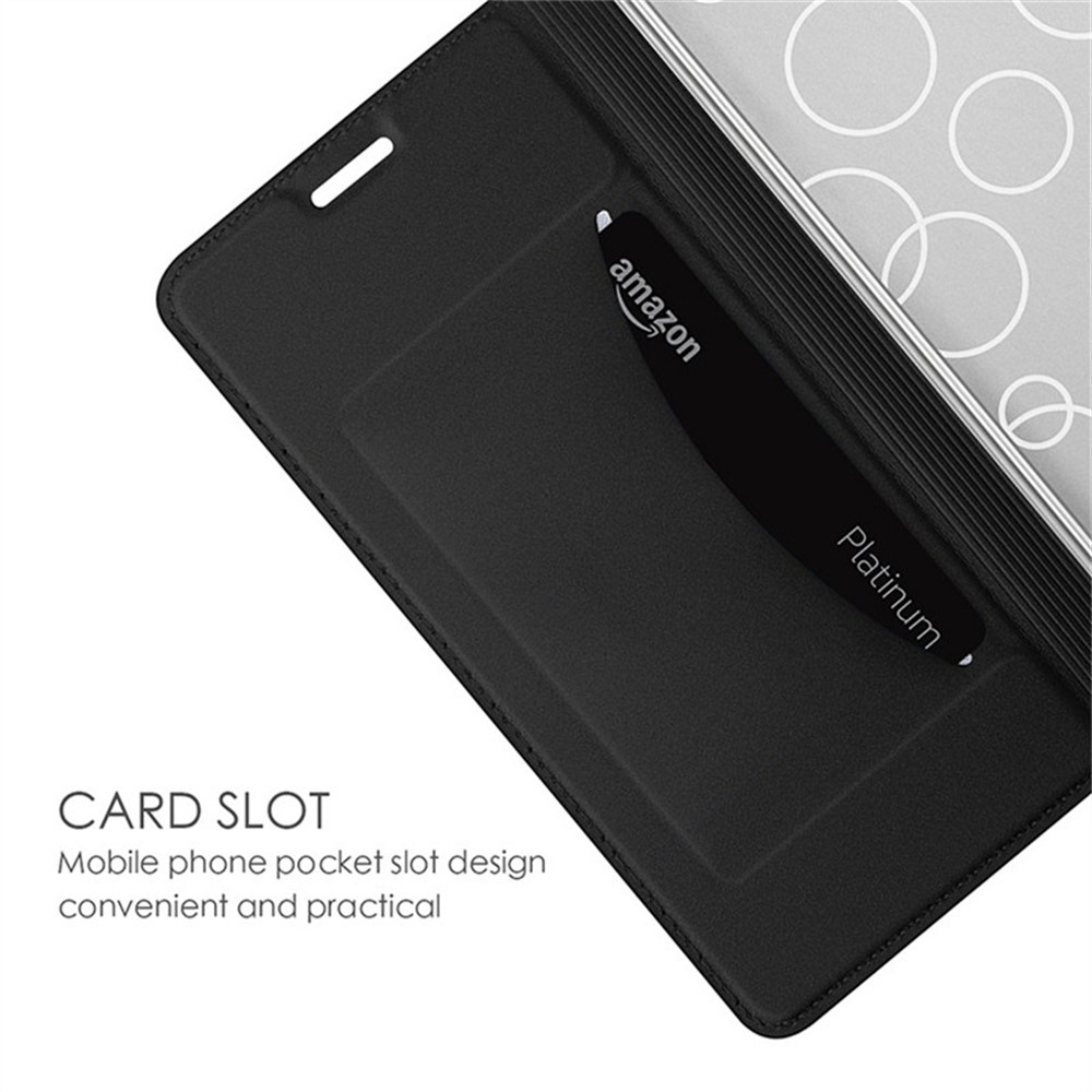 Samsung Galaxy A57 - PU Leather Card Holder Stand Black — estuche (foto 4 de 6)