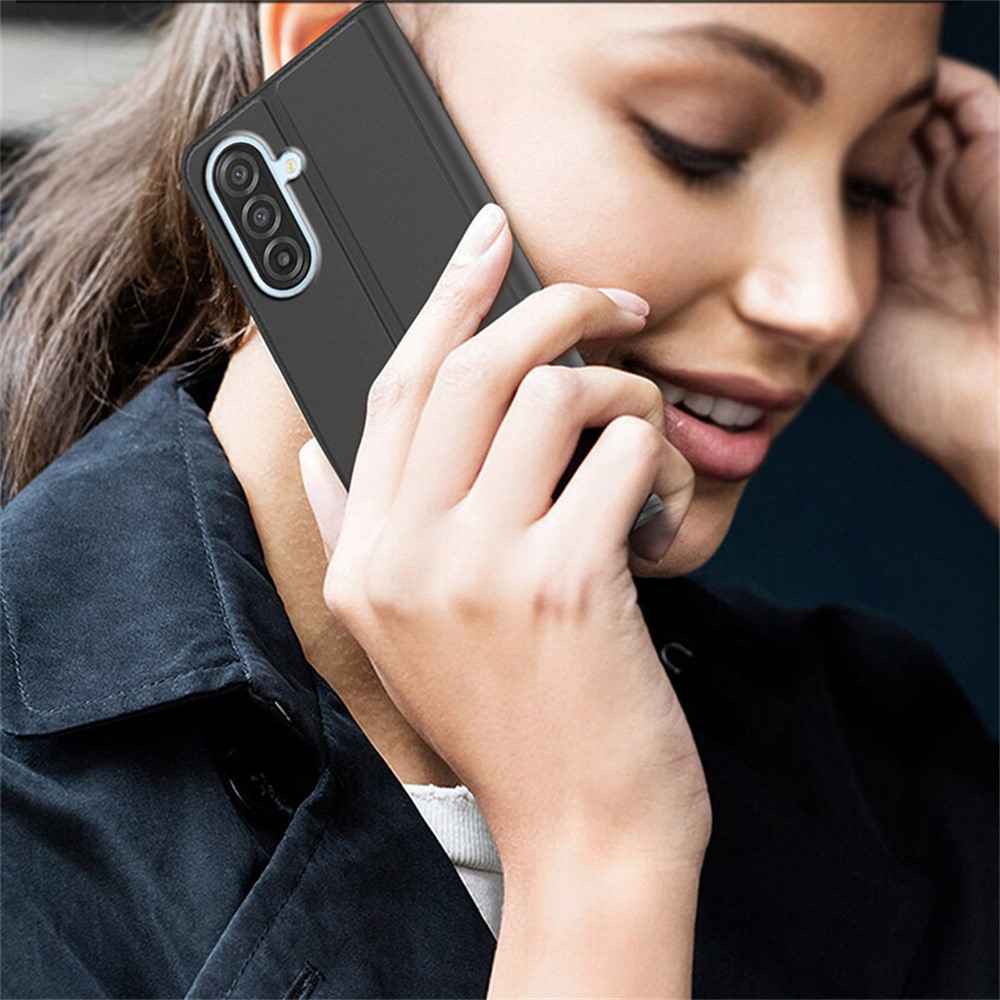 Samsung Galaxy A57 - PU Leather Card Holder Stand Black — estuche (foto 6 de 6)