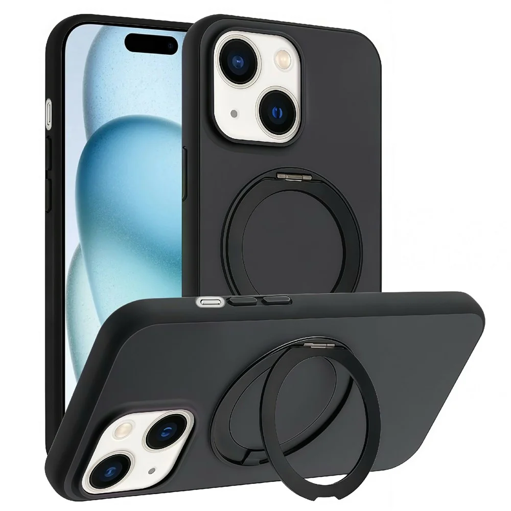 iPhone 15 - Magnetic Rotary Kickstand Black