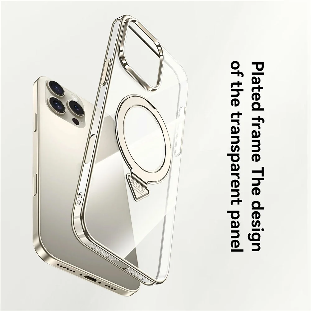 iPhone 15 Pro Max - SULADA Kickstand With MagSafe Titanium Black — estuche (foto 2 de 6)