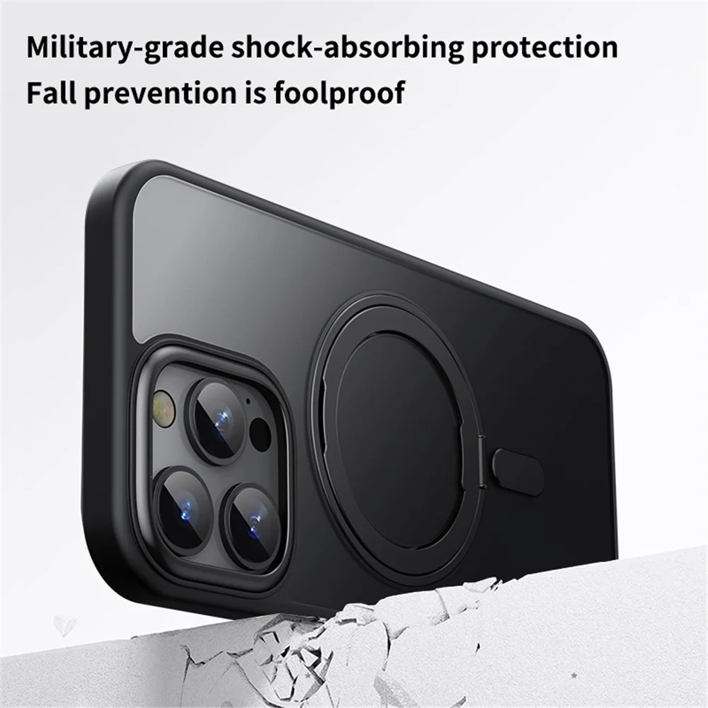 iPhone 16 Pro Max - Acrylic Metal Kickstand With MagSafe Transparent — estuche (foto 3 de 6)